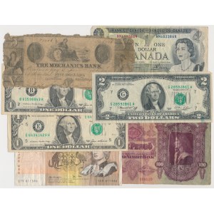 Canada, USa & Hungary - set of banknotes (7pcs)