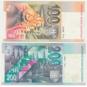Slovakia, 100 Korun 1993 & 200 Korun 1999 (2pcs)