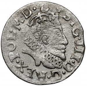 Zygmunt III Waza, Grosz Wilno 1608 - z obwódką - rzadki