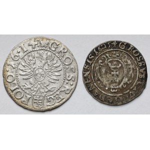 Zygmunt III Waza, Grosz Kraków 1614 i Gdańsk 1625 - zestaw (2szt)