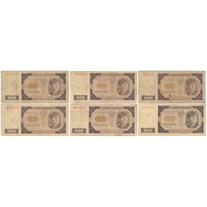 500 złotych 1948 - MIX serii (6szt)