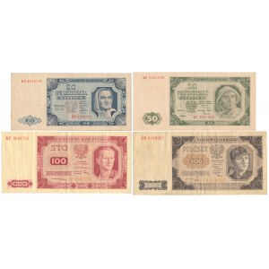 Zestaw 20 - 500 złotych 1948 (4szt)
