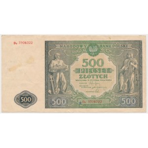 500 złotych 1946 - Dz - seria zastępcza