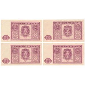 1 złoty 1946 - zestaw (4szt)