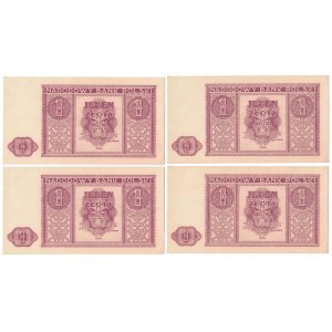 1 złoty 1946 - zestaw (4szt)
