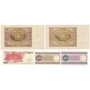 Zestaw banknotów polskich 1940-1986, w tym PEWEX (5szt)