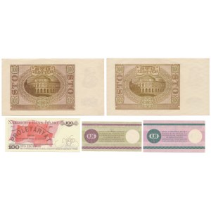 Zestaw banknotów polskich 1940-1986, w tym PEWEX (5szt)