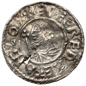 Anglia, Aethelred II (991-997) Denar typu crux, Londyn