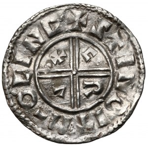 Anglia, Aethelred II (991-997) Denar typu crux, Lincoln
