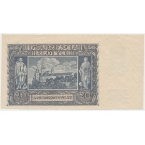 20 złotych 1940 - bez poddruku, serii i numeru