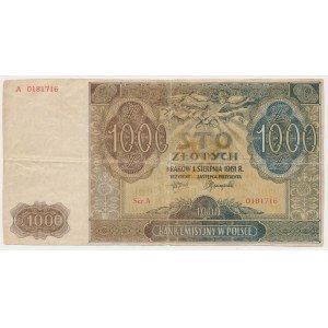 100 zł 1941 PRZERÓBKA na 1.000 zł 1961
