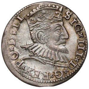 Zygmunt III Waza, Trojak Ryga 1591 - jabłko w koronie