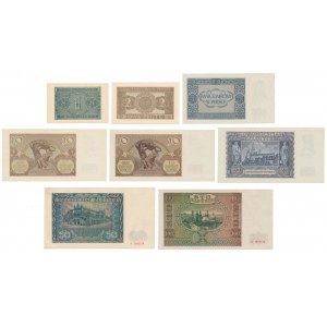Banknoty okupacyjne 1940-1941 - PIĘKNE stany (8szt)