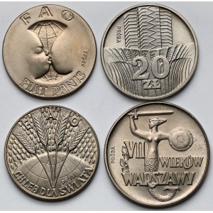 Próby CuNi 10 i 20 złotych 1965-1973 - zestaw (4szt)