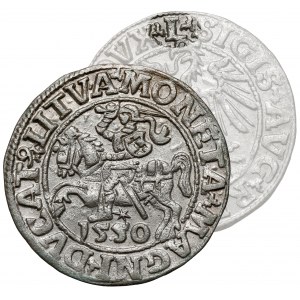 Zygmunt II August, Półgrosz Wilno 1550 - L/LITVA - rzadka odmiana