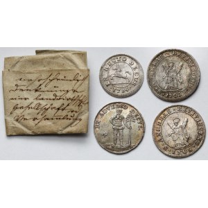 Brunswick-Lüneburg, 2 i 3 grosze maryjne 1708-1733 - zestaw (4szt)