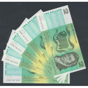 Australia, 2 Dollars ND (1985) (5pcs)