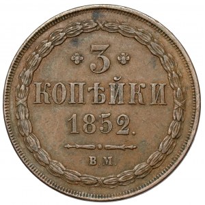 3 kopiejki 1852 BM, Warszawa