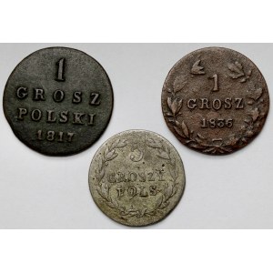 1-5 groszy 1817-1836 - zestaw (3szt)