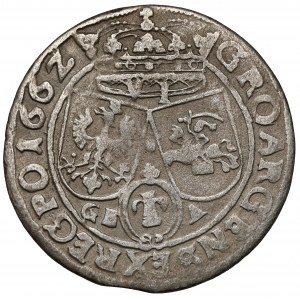 Jan II Kazimierz, Szóstak Lwów 1662 GBA - REG PO - b.rzadki