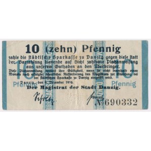 Gdańsk, 10 fenigów 1916