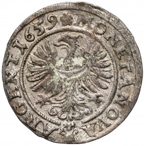 Śląsk, Chrystian wołowski, 3 krajcary 1659, Brzeg - RZADKIE