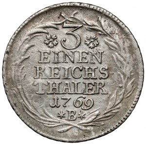 Śląsk, Fryderyk II Wielki, 1/3 talara 1769-B, Wrocław