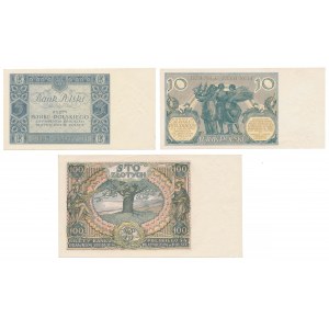 Zestaw banknotów polskich 1929-1934 (3szt)