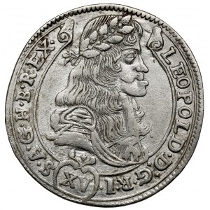 Węgry, Leopold I, 15 krajcarów 1685 KB, Kremnica