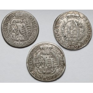 Saxony, 1/12 thaler 1693-1695 - lot (3pcs)