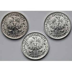 2 złote 1970 - zestaw (3szt)