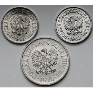 10 i 50 groszy 1961-1970 - zestaw (3szt)