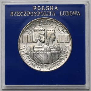 Próba SREBRO 100 złotych 1966 Mieszko i Dąbrówka - półpostacie