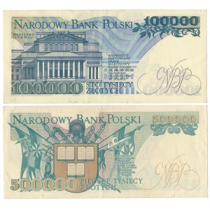 100.000 i 500.000 złotych 1990 - zestaw (2szt)