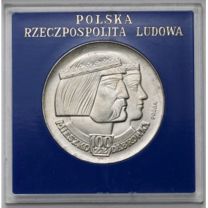 Próba SREBRO 100 złotych 1966 Mieszko i Dąbrówka - głowy