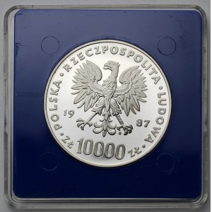 10.000 złotych 1987 Jan Paweł II - stempel lustrzany