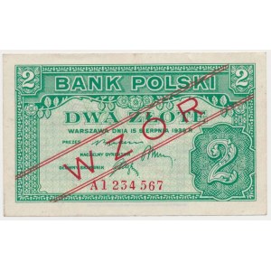 Londyn, 2 złote 1939 - WZÓR - A 1 234 567