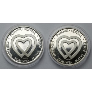 Próby SREBRO 1.000 złotych 1985 i 1986 Pomnik - Szpital - RZADKI rok