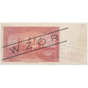 Londyn, 10 złotych 1939 - WZÓR - A 012345