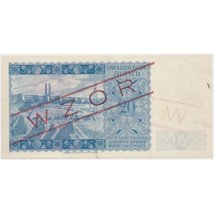 Londyn, 20 złotych 1939 - WZÓR - A 012345