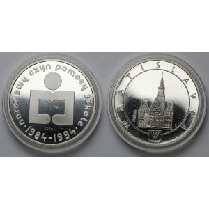 Próby SREBRO 1.000 złotych 1986 i 1987 Czyn Pomocy i Wrocław (2szt)