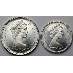 Kanada, 50 centów i dolar 1967 - zestaw (2szt)