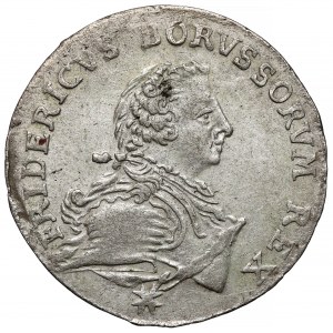 Prusy, Friedrich II, 1/6 talara 1751-A, Berlin