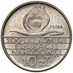 Próba MIEDZIONIKIEL 10 złotych 1973, 200 lat KEN - kaganek