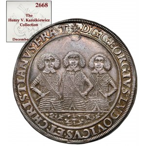 Śląsk, Trzej Bracia, Talar 1657, Brzeg - ex. Karolkiewicz
