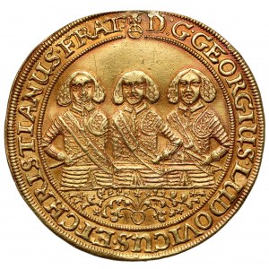 Schlesien, Drei Brüder, 5 Dukaten 1658, Brzeg - RARE