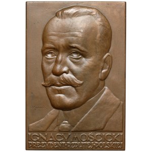Plakieta MW (90x60) Ignacy Mościcki - Prezydent RP - RZADKA