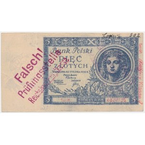 Falsyfikat 5 złotych 1930 - wyłapany w Okupacji