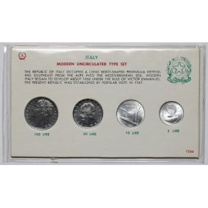 Włochy, zestaw monet 1952-1965 - zestaw (4szt)