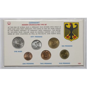 Niemcy, zestaw monet 1950-1965 - zestaw (6szt)